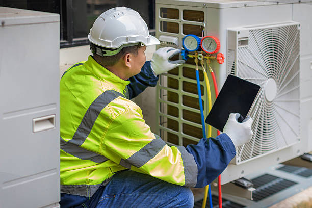 Professional Hvac technician working in Monroe Township, NJ
